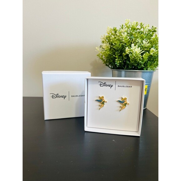 Disney x BaubleBar Tinker Bell Stud Earrings New in Box - Picture 5 of 6